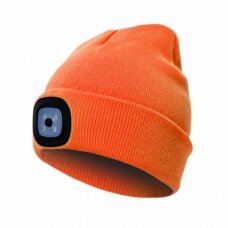 Kepurė su įkraunama LED lempute, oranžinė STD, Pesso Nordic