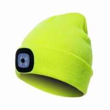 Kepurė su įkraunama LED lempute, geltona STD, Pesso Nordic