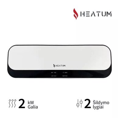Keraminis sieninis elektrinis šildytuvas Heatum Avo H2000W WIFI