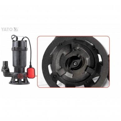Ketaus siurblys su malūnėliu ir plude 750W (vandens siurblys su malimo sistema) YATO 4