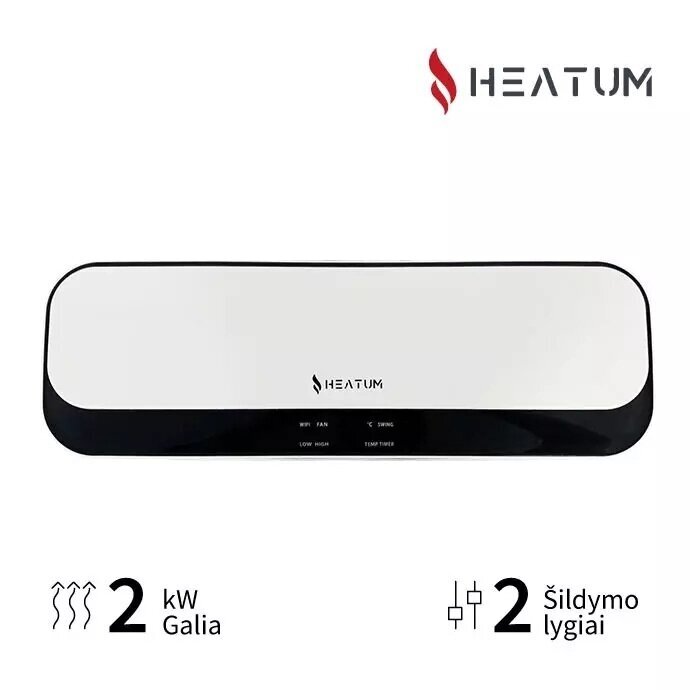 Keraminis sieninis elektrinis šildytuvas Heatum Avo H2000W WIFI Keraminis sieninis elektrinis šildytuvas Heatum Avo H2000W WIFI