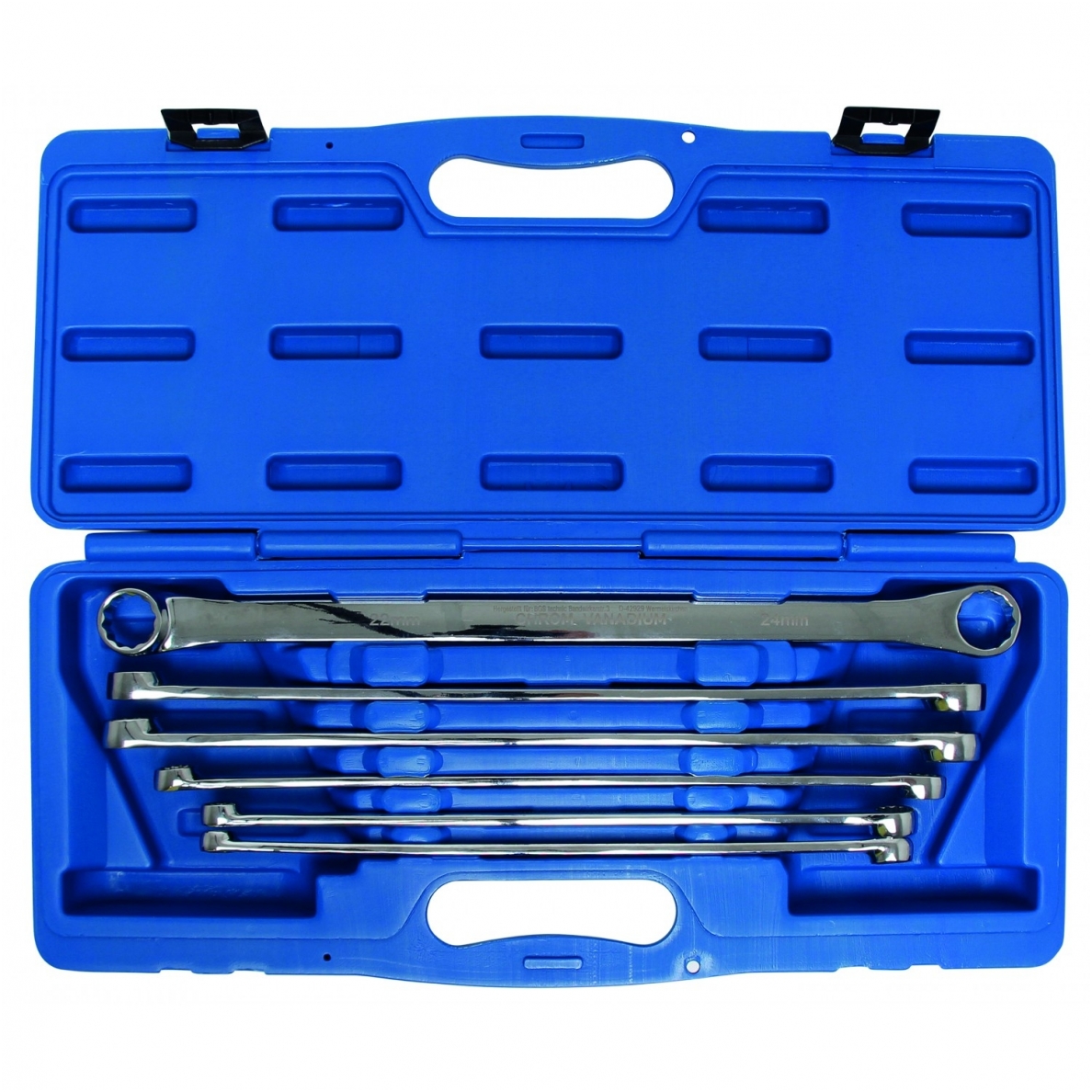 Kilpinių pailgintų raktų komplektas 6 vnt 10x11-22x24 mm, "Bgs-technic" Kilpinių pailgintų raktų komplektas 6 vnt 10x11-22x24 mm, "Bgs-technic"