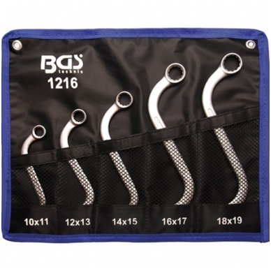 Kilpinių raktų komplektas S formos 10x11-18x19 mm, "Bgs-technic" Kilpinių raktų komplektas S formos 10x11-18x19 mm, "Bgs-technic"