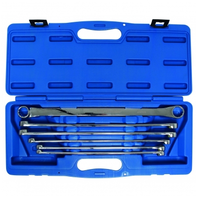 Kilpinių pailgintų raktų komplektas 6 vnt 10x11-22x24 mm, "Bgs-technic" Kilpinių pailgintų raktų komplektas 6 vnt 10x11-22x24 mm, "Bgs-technic"
