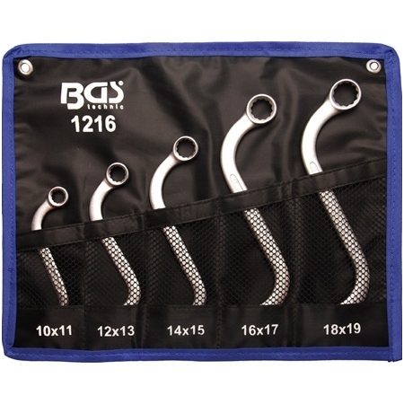 Kilpinių raktų komplektas S formos 10x11-18x19 mm, "Bgs-technic" Kilpinių raktų komplektas S formos 10x11-18x19 mm, "Bgs-technic"