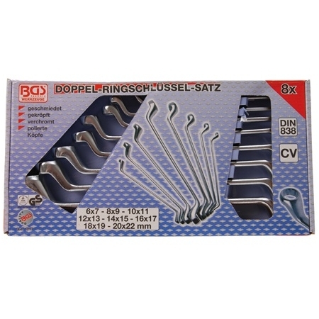 Kilpinių raktų rinkinys 8 vnt, 6x7-20x22 mm, "Bgs-technic" Kilpinių raktų rinkinys 8 vnt, 6x7-20x22 mm, "Bgs-technic"