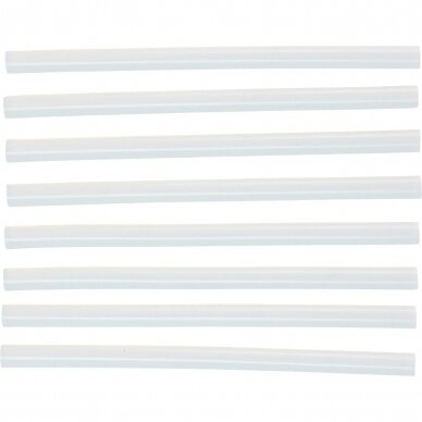 Klijų lazdelės, skaidrios Ø11mm x 200mm, 8vnt. Kraftmann 80857 1 Klijų lazdelės, skaidrios Ø11mm x 200mm, 8vnt. Kraftmann 80857 1