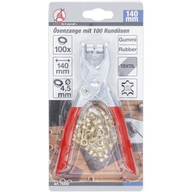 Kniedijimo replės su 100 apskritų kniedžių | 4,5 mm BGS 4 Kniedijimo replės su 100 apskritų kniedžių | 4,5 mm BGS 4