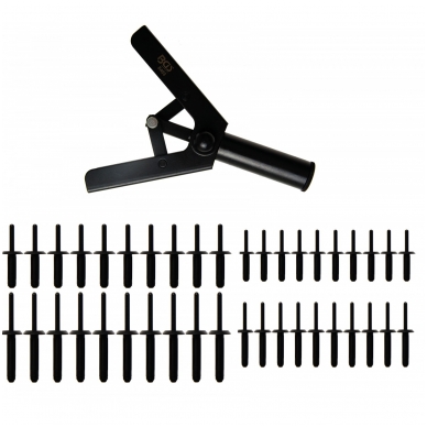 Kniediklis plastikinėms kniedėms su rinkiniu BGS Kniediklis plastikinėms kniedėms su rinkiniu BGS