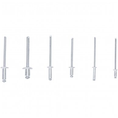 Kniedžių asortimentas dėžutėje 2.4-4.8 mm 70 vnt 1 Kniedžių asortimentas dėžutėje 2.4-4.8 mm 70 vnt 1