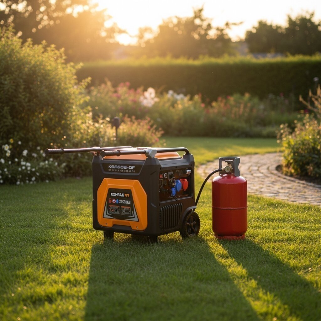 Kompak KGG90Ei-DF dvikuris trifazis inverterinis generatorius su ATS – 8,9 kW, 400/230V, benzinas / dujos 19