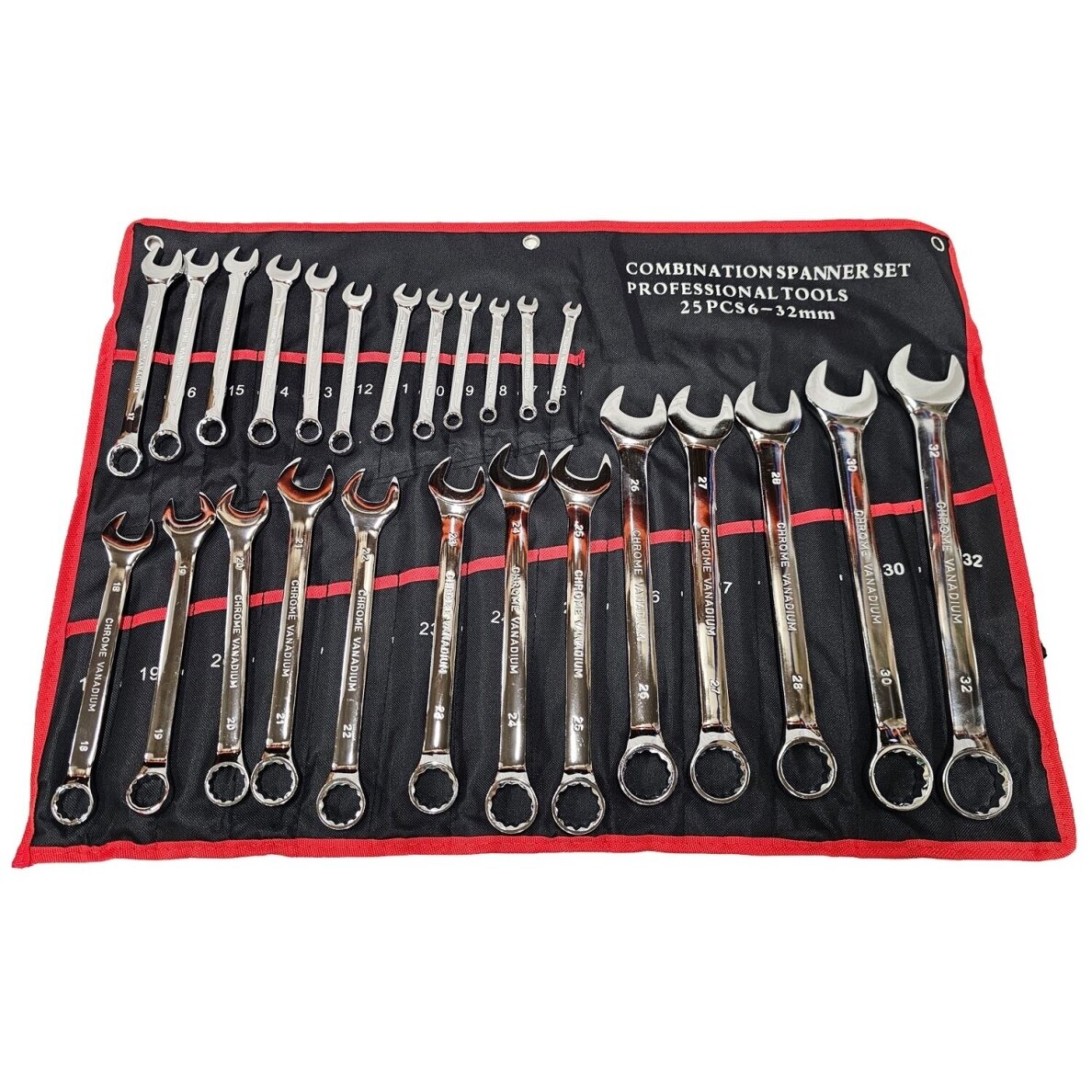 Kombinuotų raktų rinkinys | Cr-V | 6 - 32 mm | 25 vnt. ESSEN TOOLS 3 Kombinuotų raktų rinkinys | Cr-V | 6 - 32 mm | 25 vnt. ESSEN TOOLS 3