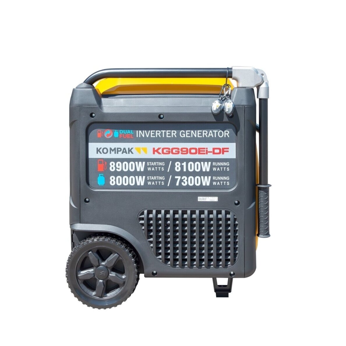 Kompak KGG90Ei-DF dvikuris trifazis inverterinis generatorius su ATS – 8,9 kW, 400/230V, benzinas / dujos 9
