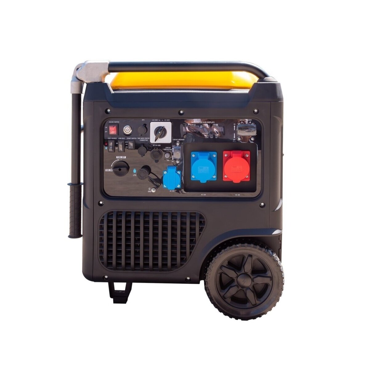 Kompak KGG90Ei-DF dvikuris trifazis inverterinis generatorius su ATS – 8,9 kW, 400/230V, benzinas / dujos