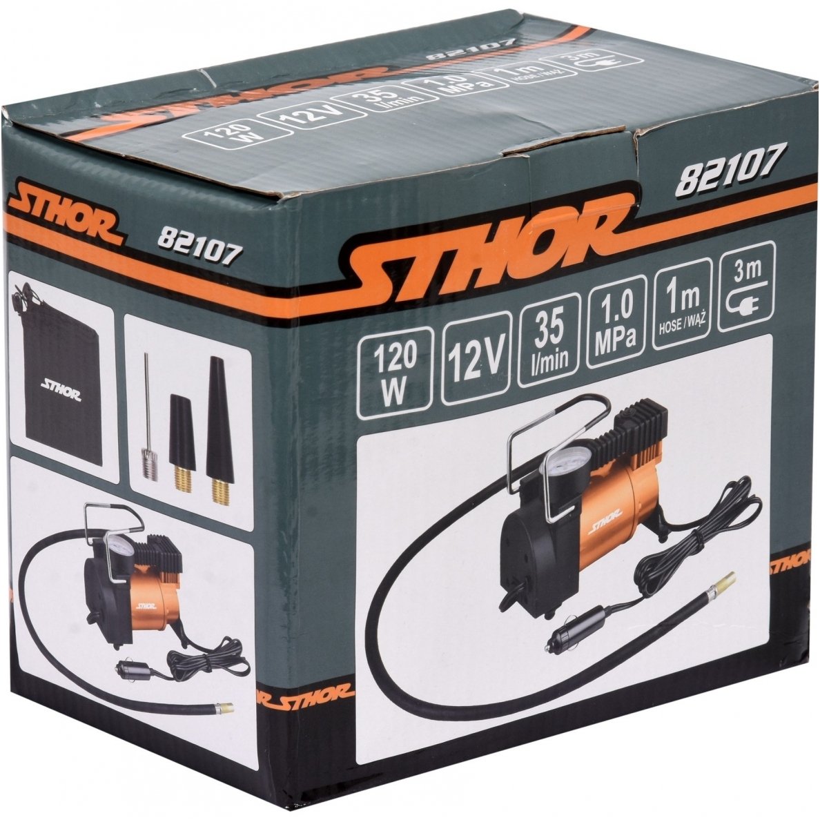 Kompresorius automobilinis 12V / 120W STHOR 2 Kompresorius automobilinis 12V / 120W STHOR 2