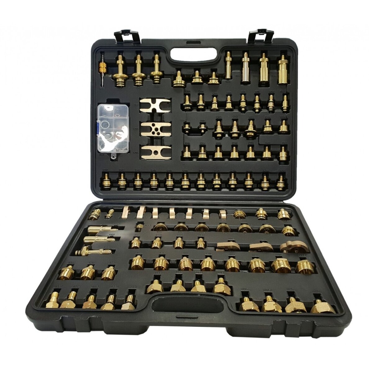 Kondicionieriaus nuotėkio testo rinkinys | žalvaris | 103 vnt. ESSEN TOOLS Kondicionieriaus nuotėkio testo rinkinys | žalvaris | 103 vnt. ESSEN TOOLS