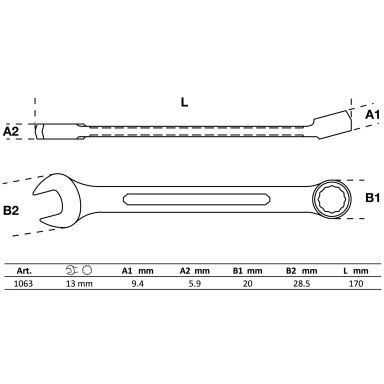 Kombinuotas raktas 13mm