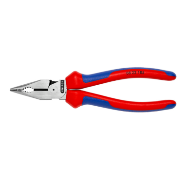 Kombinuotos replės siauromis žiaunomis 185 mm KNIPEX