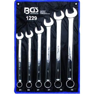 Kombinuotų pailgintų raktų komplektas 21-32mm 6vnt BGS 1229 Kombinuotų pailgintų raktų komplektas 21-32mm 6vnt BGS 1229