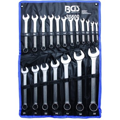Kombinuotų raktų rinkinys 19 vnt, 6-32mm, "Bgs-technic"