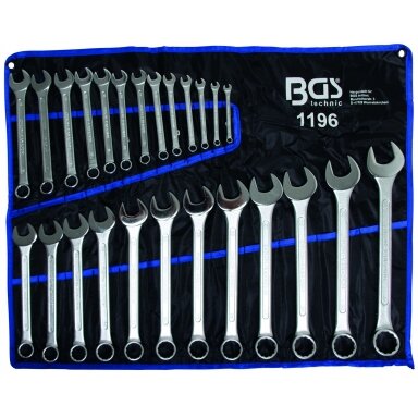 Kombinuotų raktų rinkinys 25 vnt, 6-32 mm, DIN 3113 Cr-V, "Bgs-technic"
