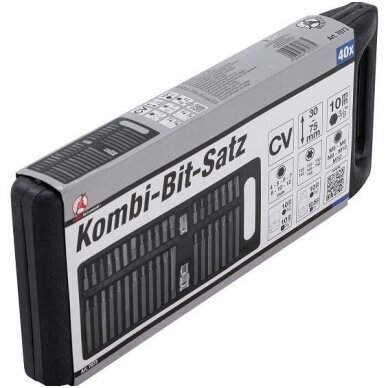 Kombinuotas antgalių rinkinys 40vnt. Kraftmann 2 Kombinuotas antgalių rinkinys 40vnt. Kraftmann 2