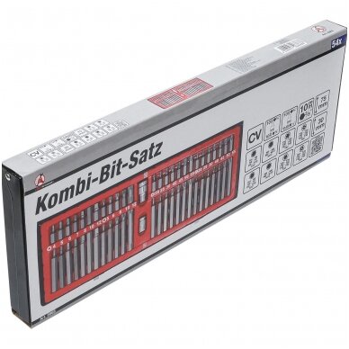 Kombinuotas antgalių rinkinys 54vnt. Kraftmann 6 Kombinuotas antgalių rinkinys 54vnt. Kraftmann 6