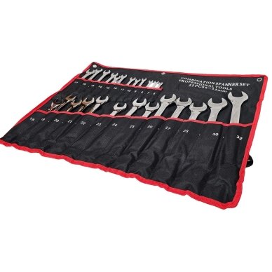Kombinuotų raktų rinkinys | Cr-V | 6 - 32 mm | 25 vnt. ESSEN TOOLS 2 Kombinuotų raktų rinkinys | Cr-V | 6 - 32 mm | 25 vnt. ESSEN TOOLS 2