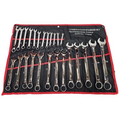 Kombinuotų raktų rinkinys | Cr-V | 6 - 32 mm | 25 vnt. ESSEN TOOLS 3 Kombinuotų raktų rinkinys | Cr-V | 6 - 32 mm | 25 vnt. ESSEN TOOLS 3
