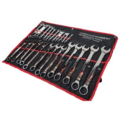 Kombinuotų raktų rinkinys | Cr-V | 6 - 32 mm | 25 vnt. ESSEN TOOLS 5 Kombinuotų raktų rinkinys | Cr-V | 6 - 32 mm | 25 vnt. ESSEN TOOLS 5
