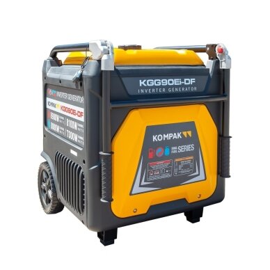 Kompak KGG90Ei-DF dvikuris trifazis inverterinis generatorius su ATS – 8,9 kW, 400/230V, benzinas / dujos 3