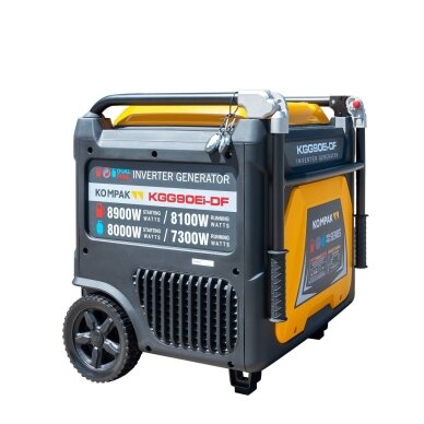 Kompak KGG90Ei-DF dvikuris trifazis inverterinis generatorius su ATS – 8,9 kW, 400/230V, benzinas / dujos 7