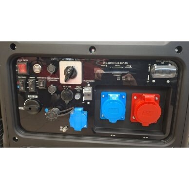 Kompak KGG90Ei-DF dvikuris trifazis inverterinis generatorius su ATS – 8,9 kW, 400/230V, benzinas / dujos 10