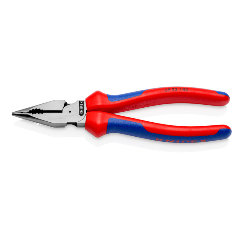 Kombinuotos replės siauromis žiaunomis 185 mm KNIPEX 2