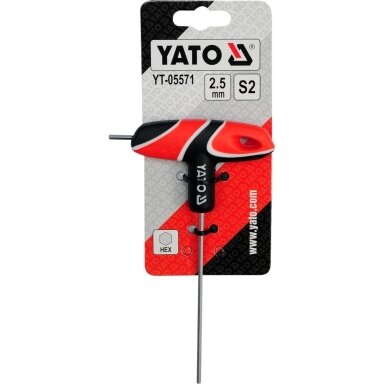 L tipo atsuktuvas HEX su rankena 2.5 mm YATO L tipo atsuktuvas HEX su rankena 2.5 mm YATO