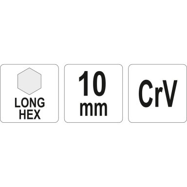 L tipo raktas | ilgas | hex šešiakampis | 10,0 mm L tipo raktas | ilgas | hex šešiakampis | 10,0 mm