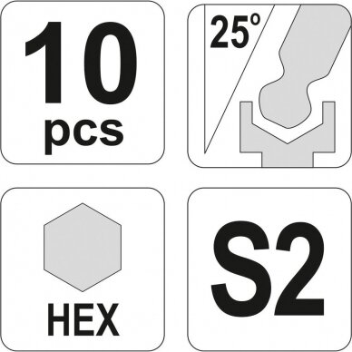 L tipo raktų rinkinys ilgas tipas S2 hex šešiakampis su šarnyru 1,27 - 10 mm 10 vnt. 1 L tipo raktų rinkinys ilgas tipas S2 hex šešiakampis su šarnyru 1,27 - 10 mm 10 vnt. 1