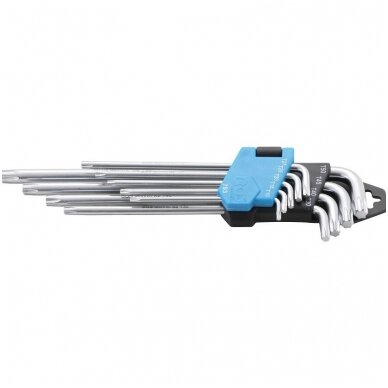 L tipo raktų rinkinys labai ilgi T-Star (Torx) T10-T50 9vnt. L tipo raktų rinkinys labai ilgi T-Star (Torx) T10-T50 9vnt.