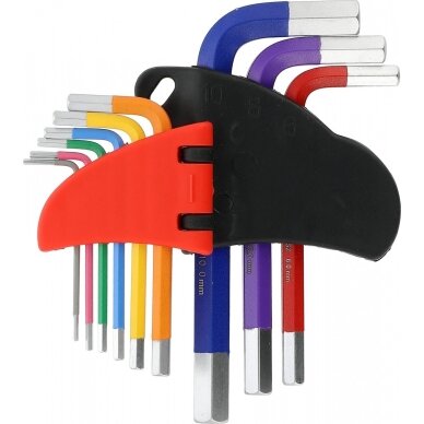 L tipo raktų rinkinys | spalvoti / S2 | hex šešiakampis 1,5 - 10 mm | 9 vnt YATO 2 L tipo raktų rinkinys | spalvoti / S2 | hex šešiakampis 1,5 - 10 mm | 9 vnt YATO 2