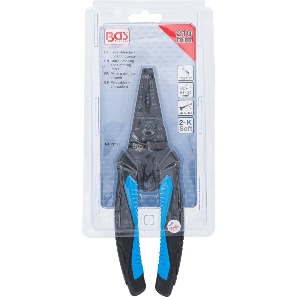 Laidų valymo ir presavimo replės | 210 mm BGS 3 Laidų valymo ir presavimo replės | 210 mm BGS 3
