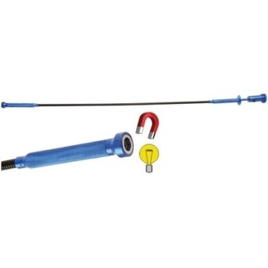 Lankstus magnetas 610 mm su Led diodu ir išsistumiančiu griebtuvu (SK25293) Lankstus magnetas 610 mm su Led diodu ir išsistumiančiu griebtuvu (SK25293)
