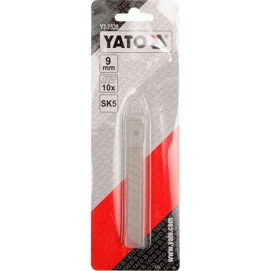 Laužomos geležtės 9mm, 10 vnt YT-7528 Laužomos geležtės 9mm, 10 vnt YT-7528