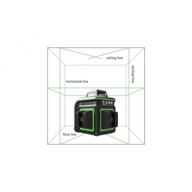 Lazerinis nivelyras ADA CUBE 360 2V GREEN Professional Edition (žalios linijos)