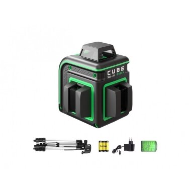 Lazerinis nivelyras ADA CUBE 360 2V GREEN Professional Edition (žalios linijos)