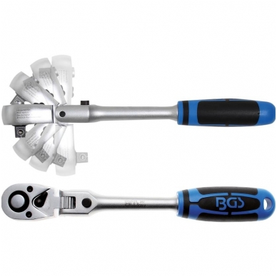 Lanksti terkšlė galvutėms (fiksuojama) 1/2" BGS Technic Lanksti terkšlė galvutėms (fiksuojama) 1/2" BGS Technic