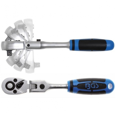 Lanksti terkšlė galvutėms (fiksuojama) 1/4" BGS Technic Lanksti terkšlė galvutėms (fiksuojama) 1/4" BGS Technic