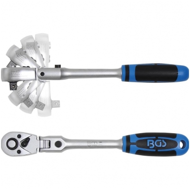 Lanksti terkšlė galvutėms (fiksuojama) 3/8" BGS Technic Lanksti terkšlė galvutėms (fiksuojama) 3/8" BGS Technic
