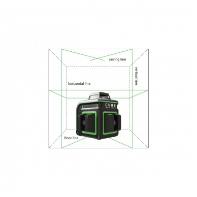 Lazerinis nivelyras ADA CUBE 360 2V GREEN Professional Edition (žalios linijos) 1