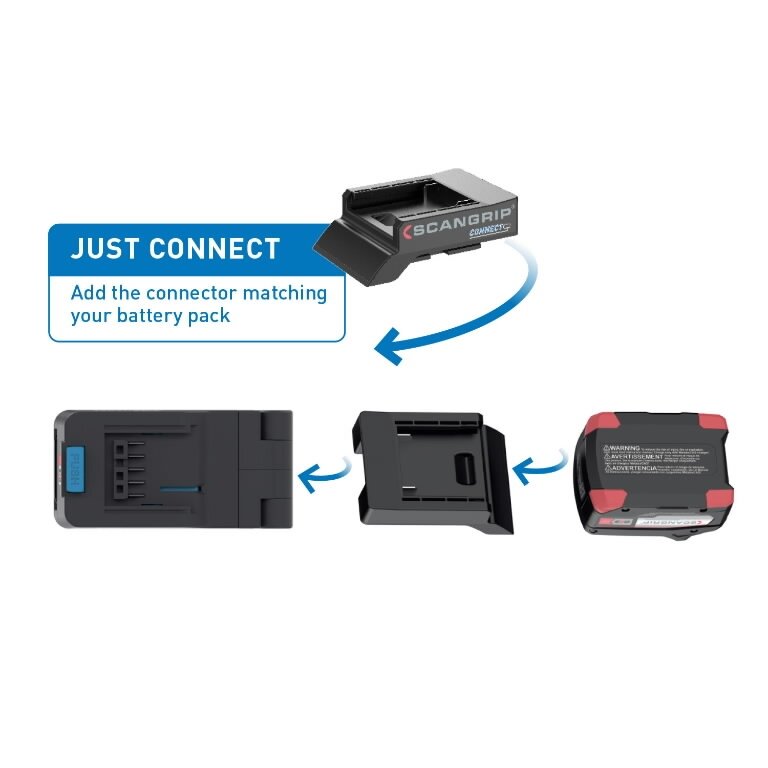 Lankstus šviestuvas BASIC CONNECT, 1300 lm, korpusas CAS, Scangrip 8 Lankstus šviestuvas BASIC CONNECT, 1300 lm, korpusas CAS, Scangrip 8