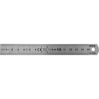 Liniuotė plieninė | SS | 150 mm YATO Liniuotė plieninė | SS | 150 mm YATO
